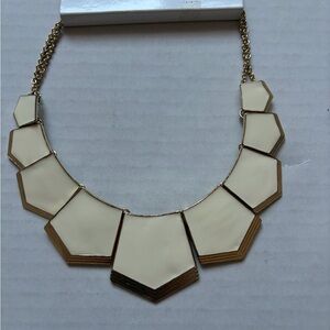 H&M Gold and Cream Statement Necklace
